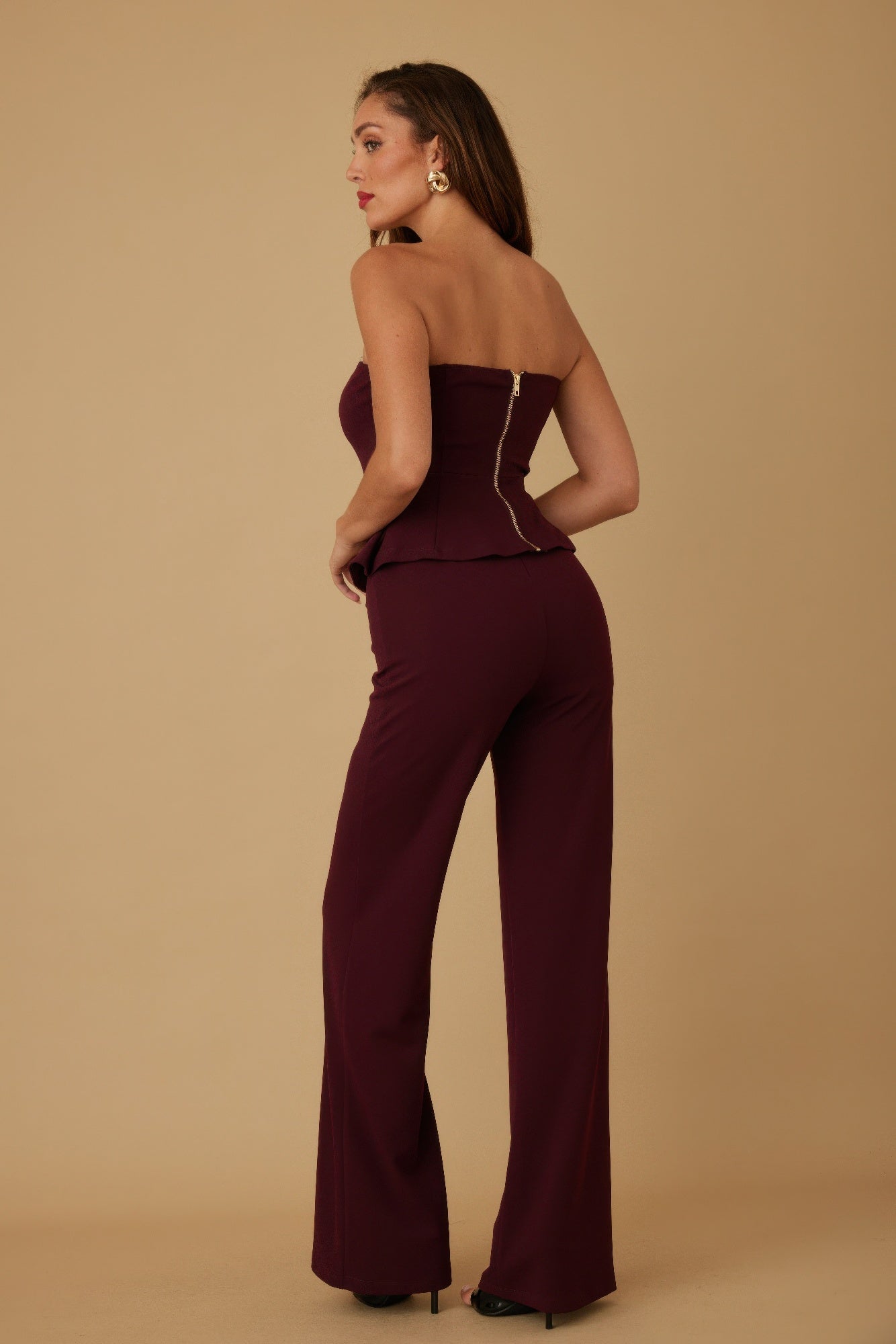 Scrunched Golden Stone Strapless Sets  Shop One Place