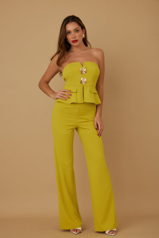 Scrunched Golden Stone Strapless Sets  Shop One Place