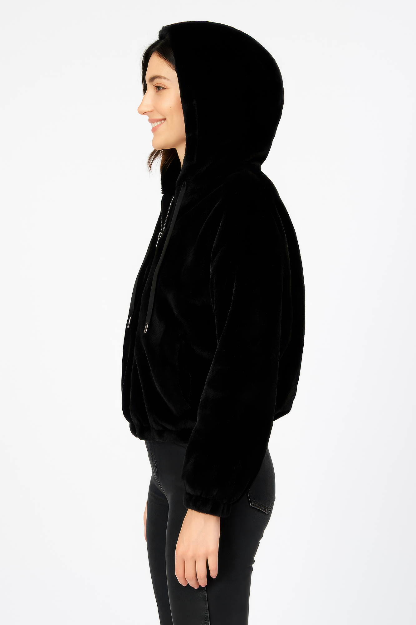 Plush Zip-Up Hooded Jacket  Shop One Place