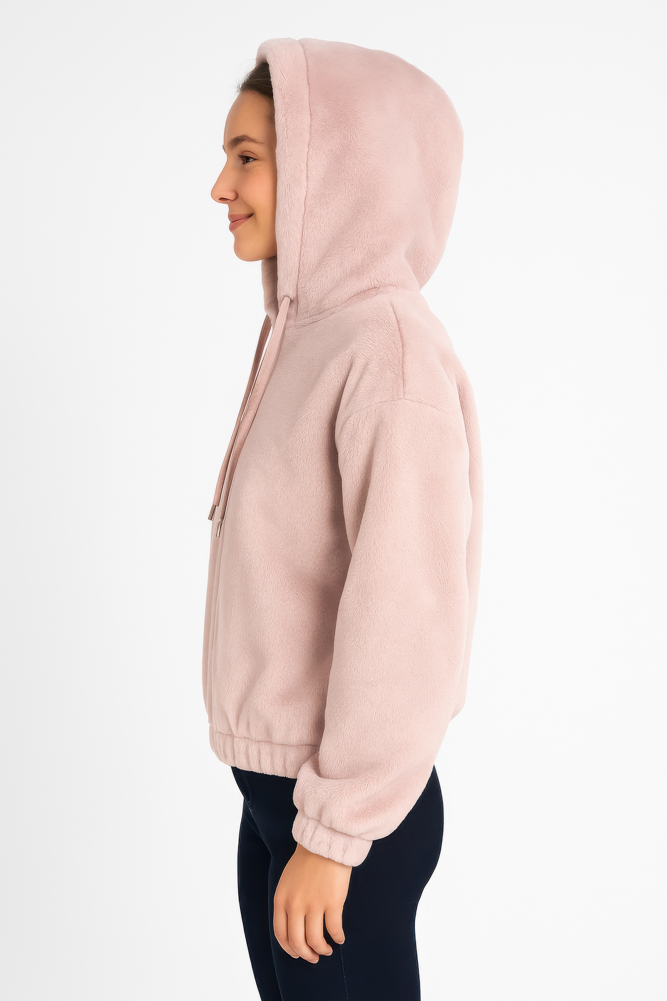 Plush Zip-Up Hooded Jacket  Shop One Place