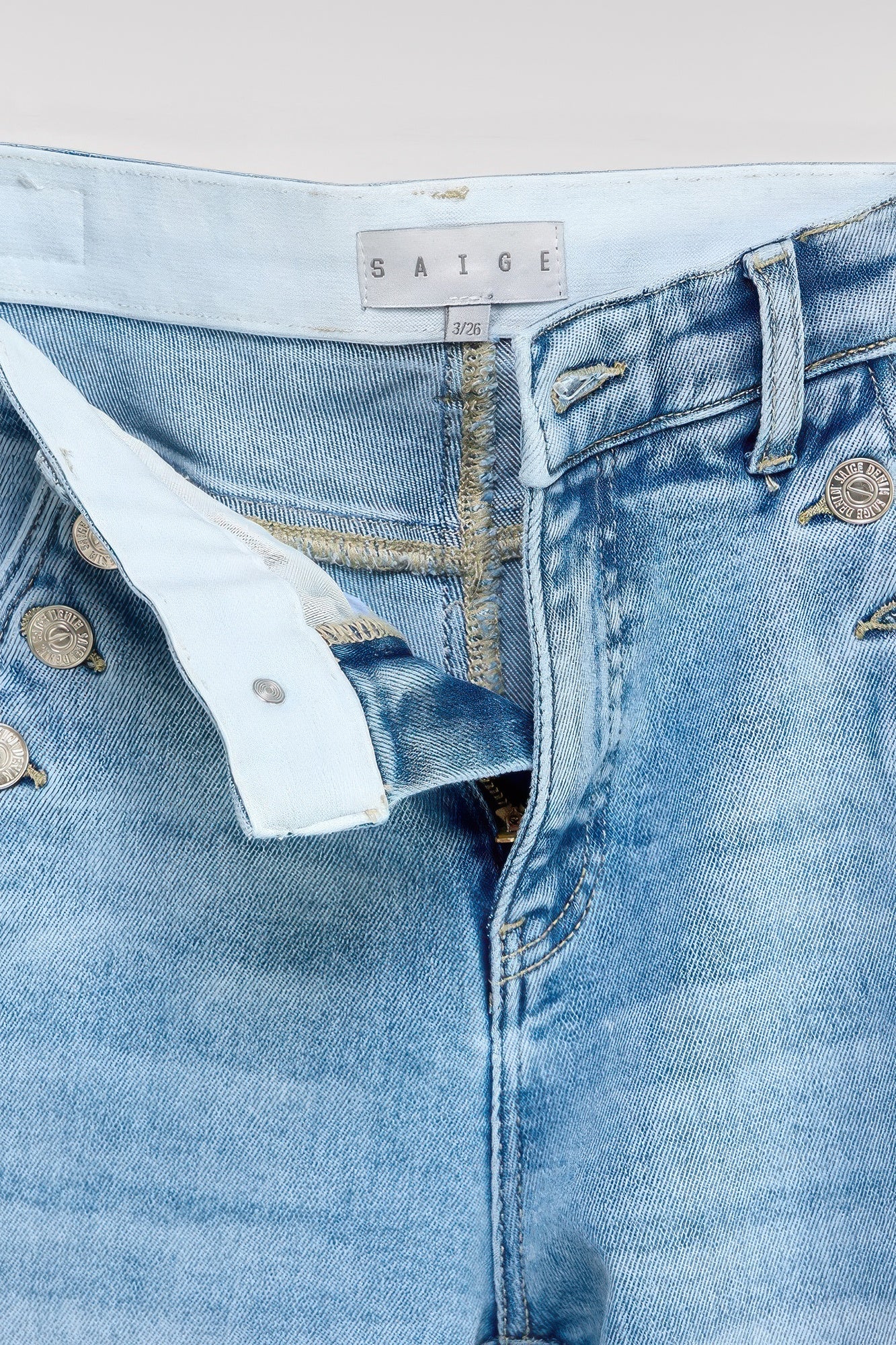 High Rise Straight With Button Pocket  Shop One Place