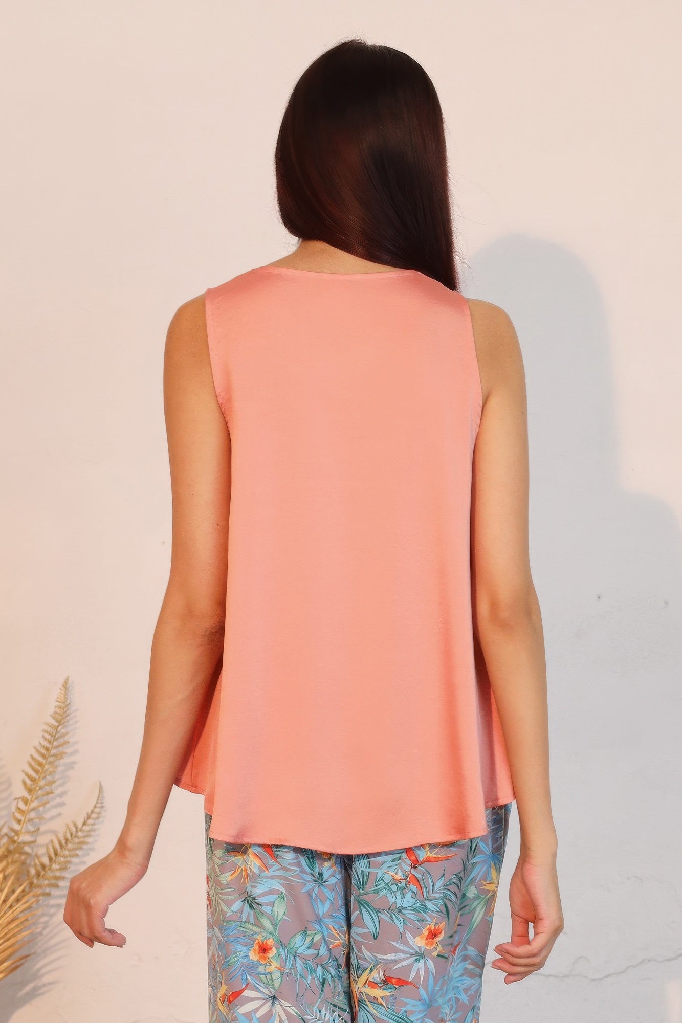 Washed Poly Silk Front Tucked Top  Shop One Place