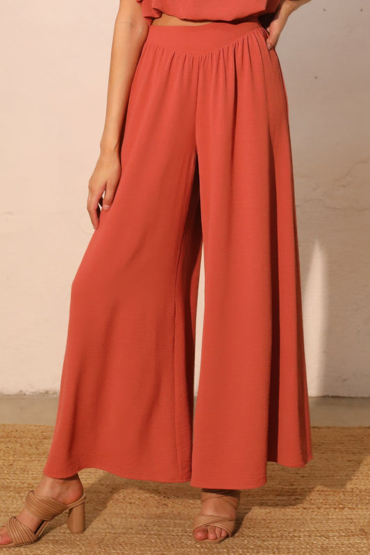 Matte Crepe Wide Leg Swing Pants  Shop One Place