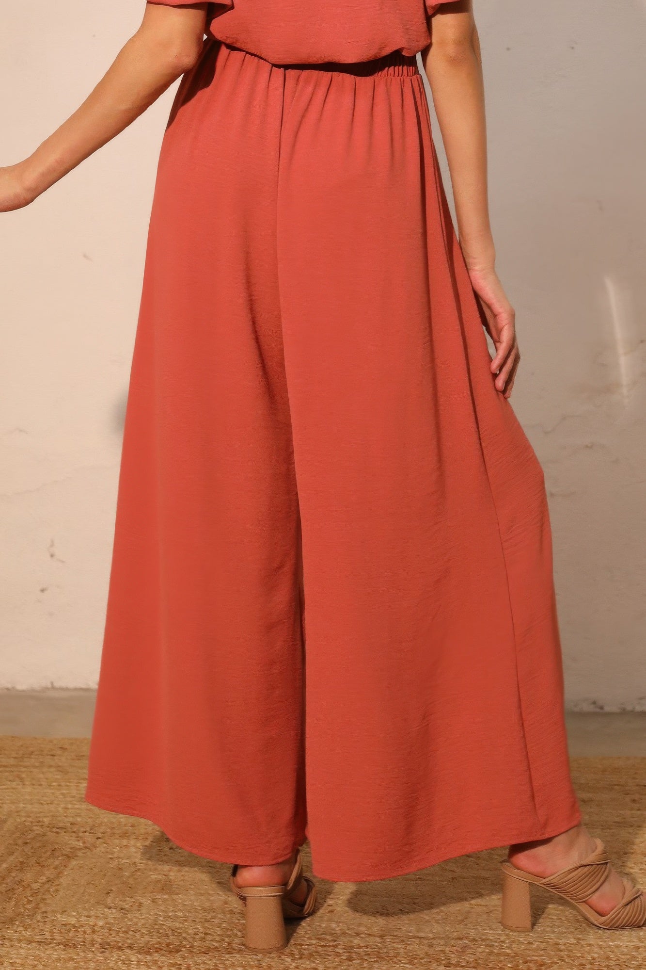 Matte Crepe Wide Leg Swing Pants  Shop One Place