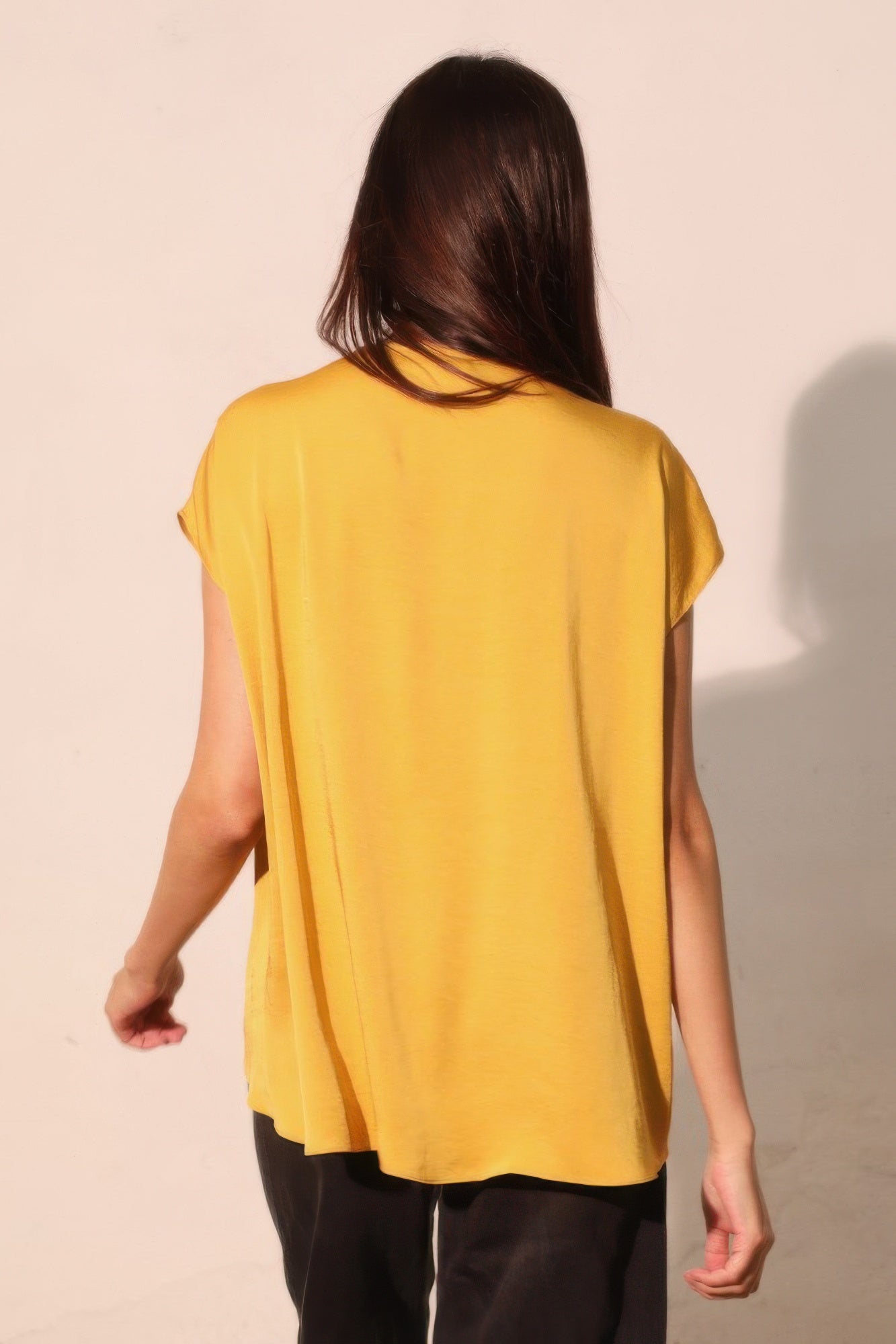 Washed Poly Silk Tulip Tunic Top  Shop One Place