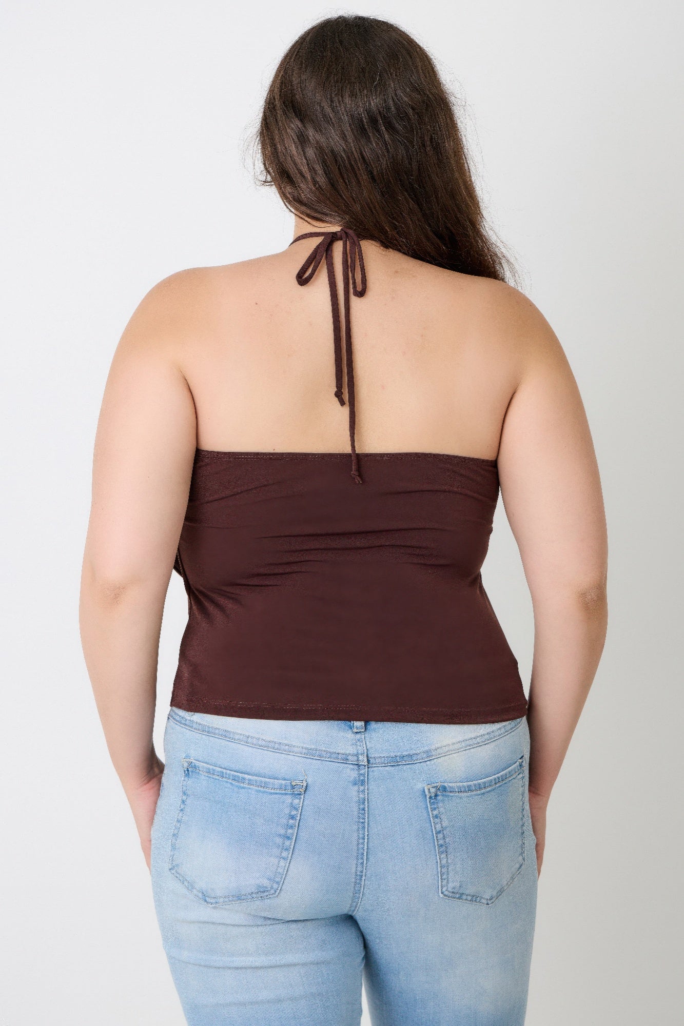 Plus Size Halter Cowl Neck Draped Top  Shop One Place