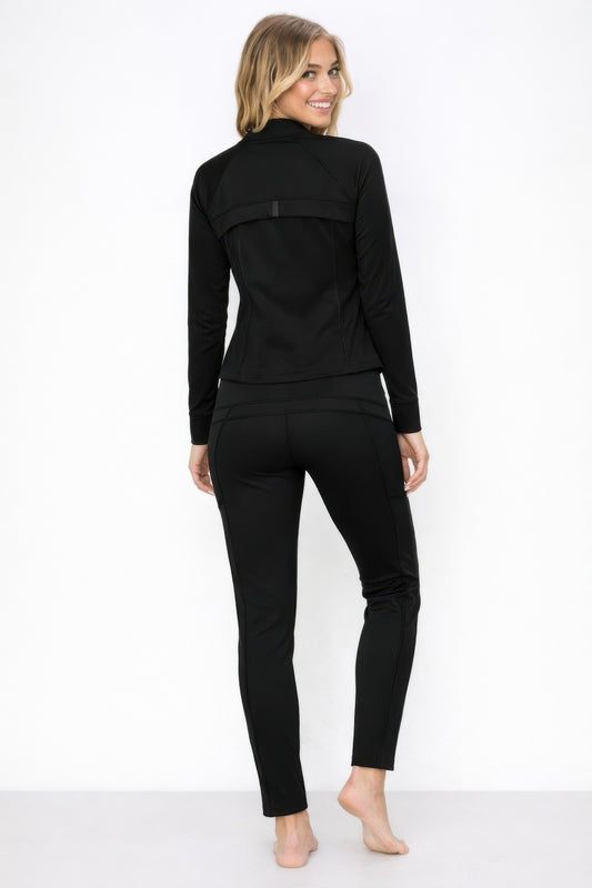 Athletic Workout Lounge Zip Up Jacket And Pant Set  Shop One Place