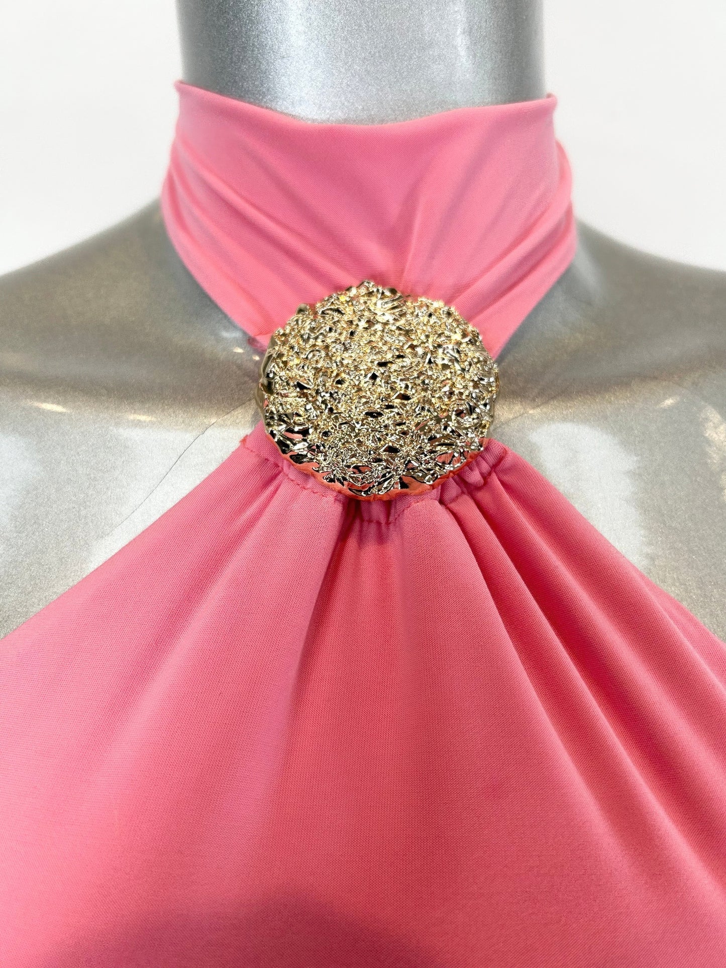 Sleeveless Mini Dress With A Halter Neck  Shop One Place