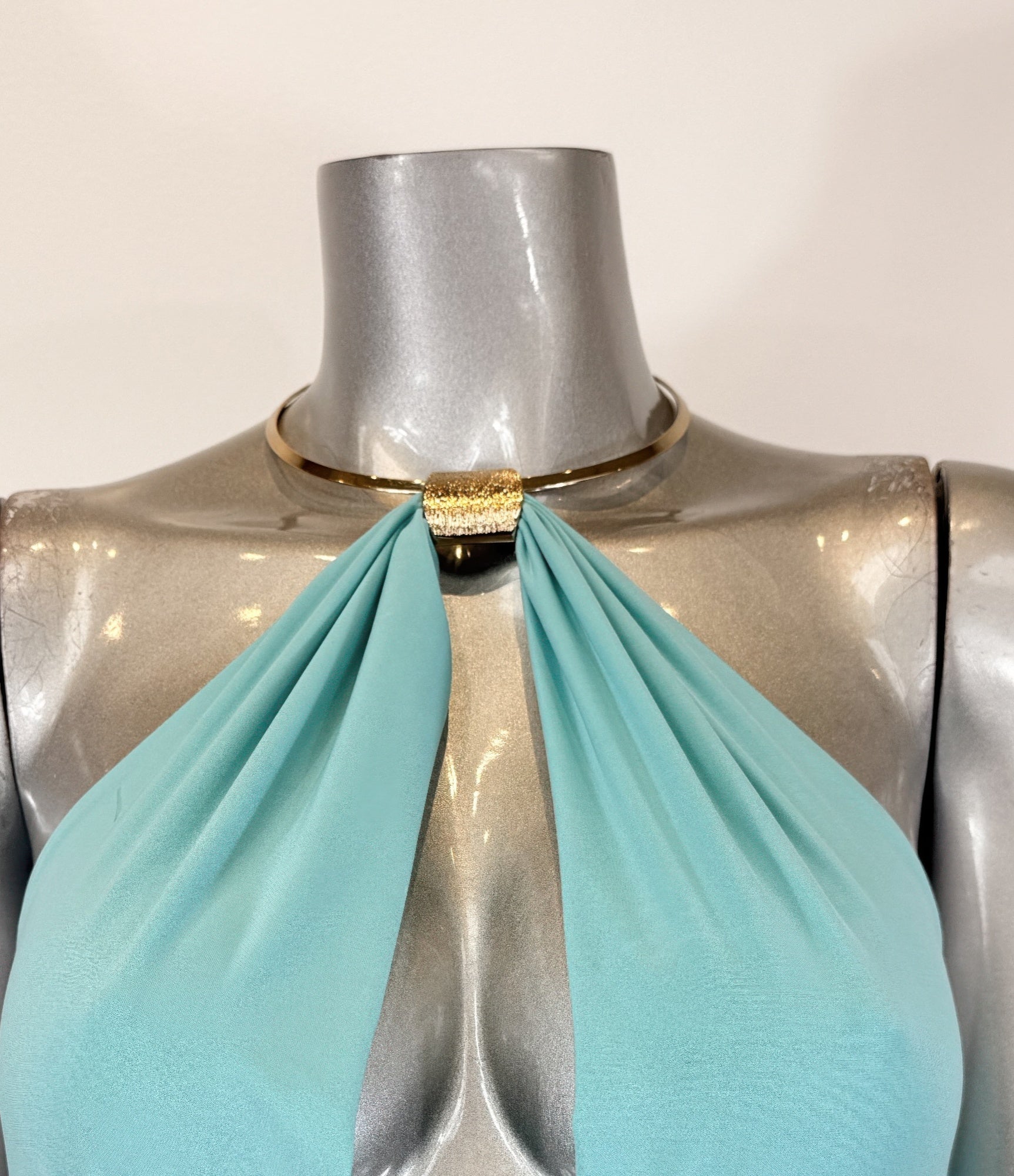 Strapless Necklace Detail Open Back Midi Dress  Shop One Place