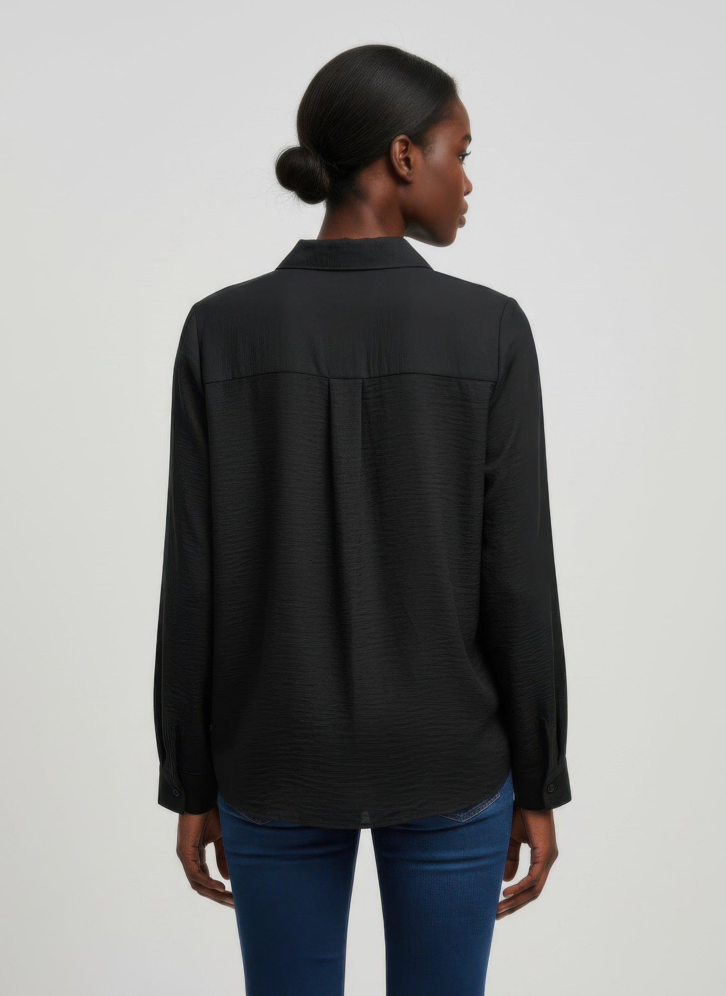 Ninety Solid Long Sleeve Blouse  Shop One Place