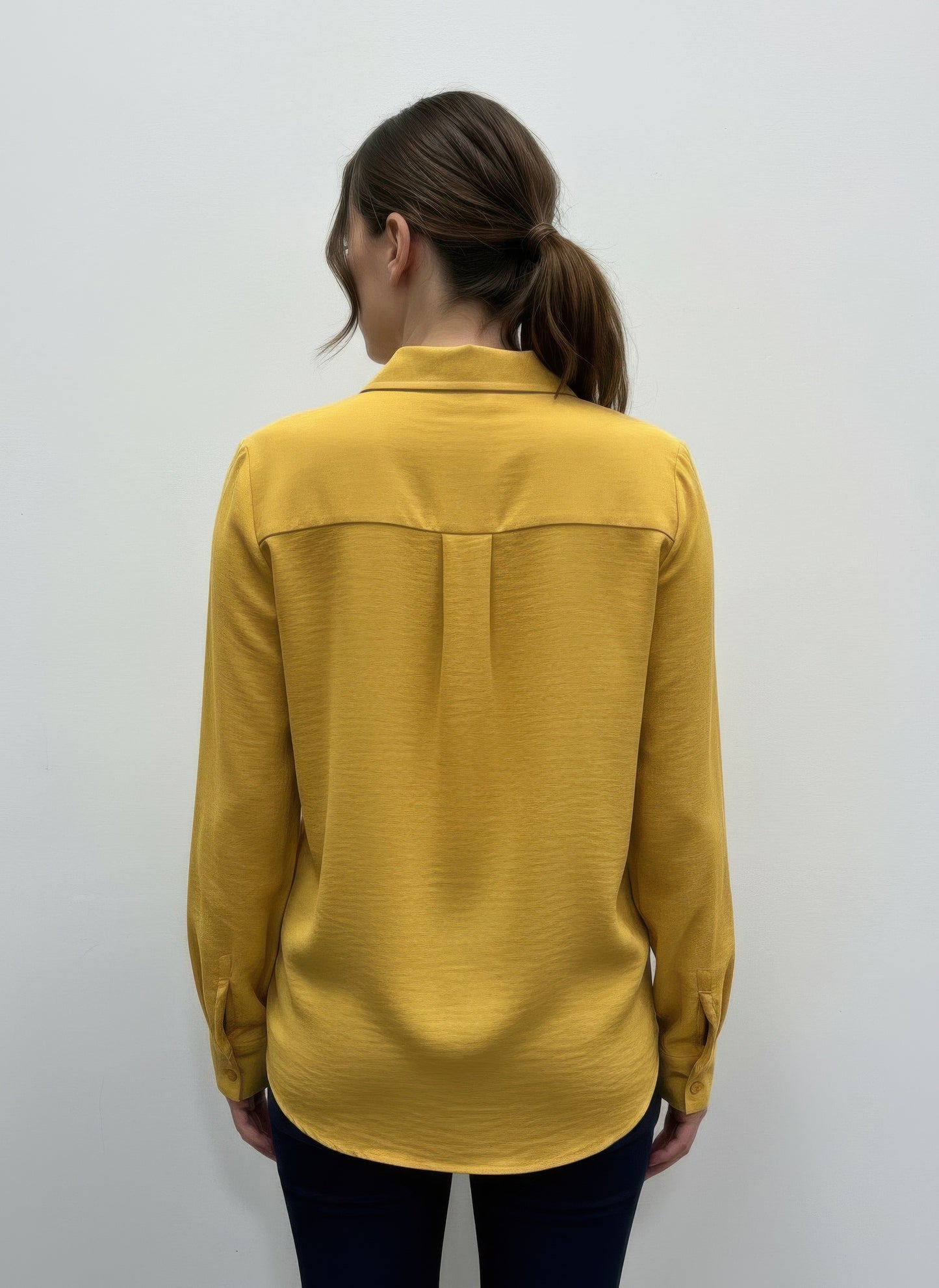 Ninety Solid Long Sleeve Blouse  Shop One Place