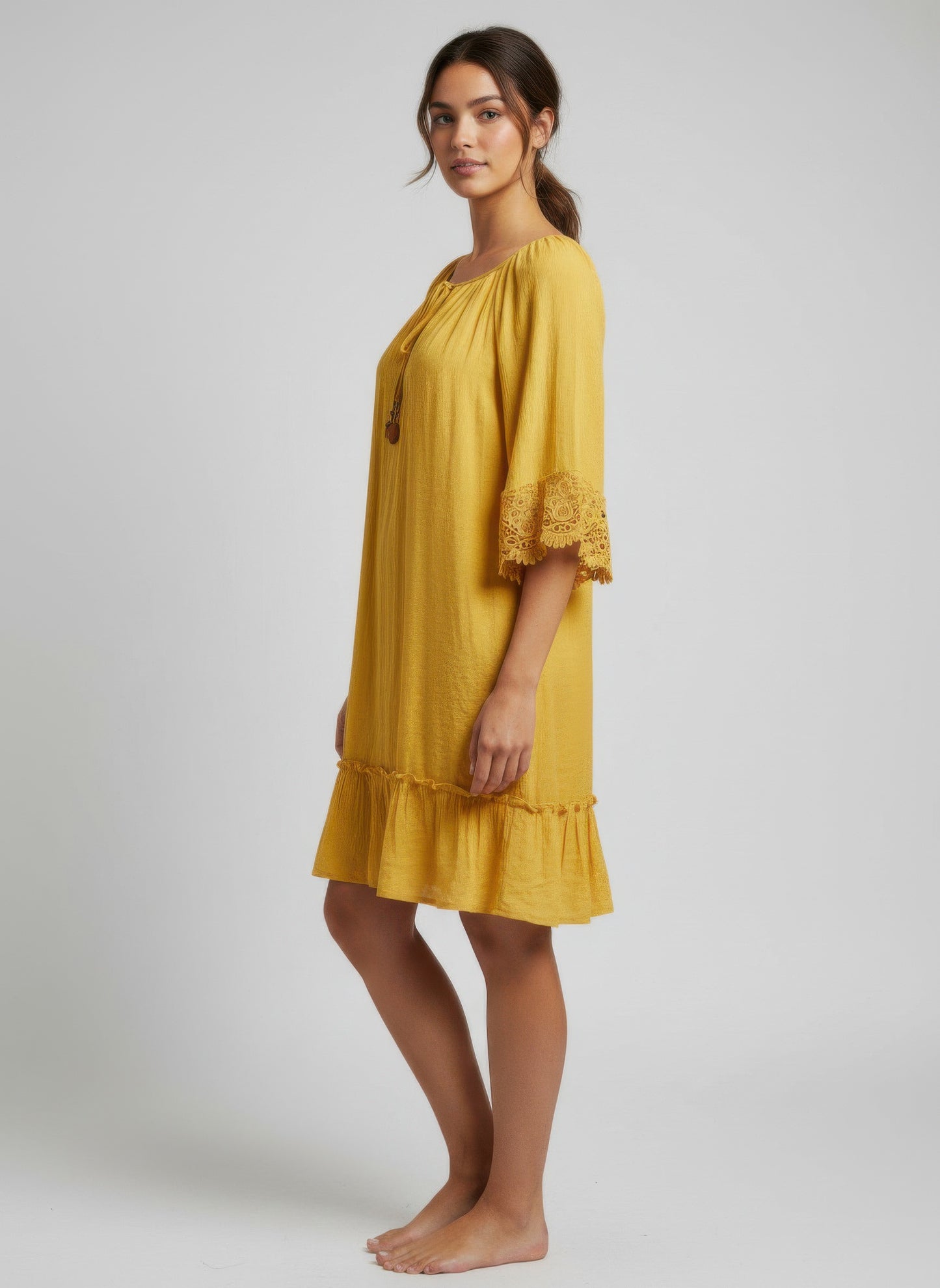 Mlle Gabrielle Solid Elbow Sleeve Dress  Shop One Place