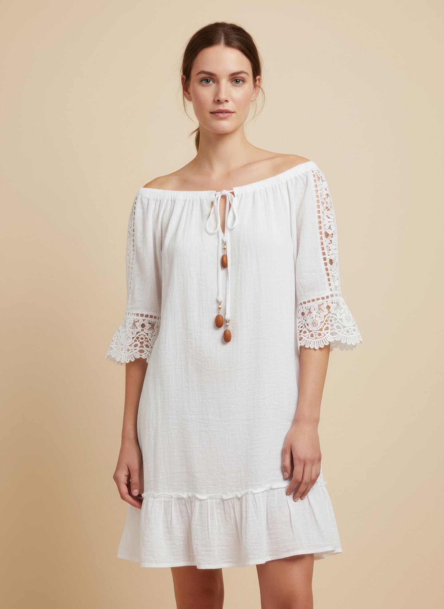 Mlle Gabrielle Solid Elbow Sleeve Dress  Shop One Place