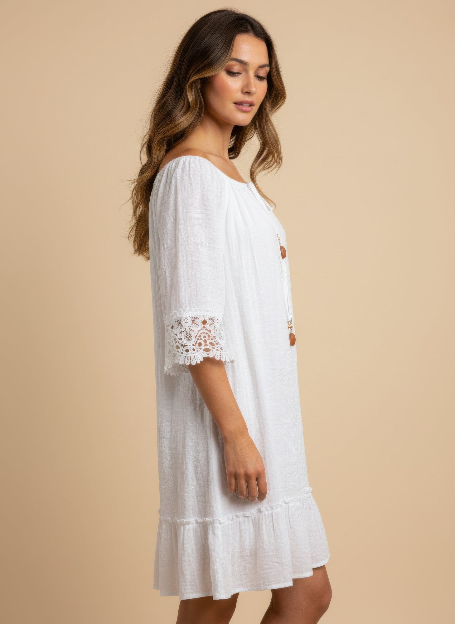 Mlle Gabrielle Solid Elbow Sleeve Dress  Shop One Place