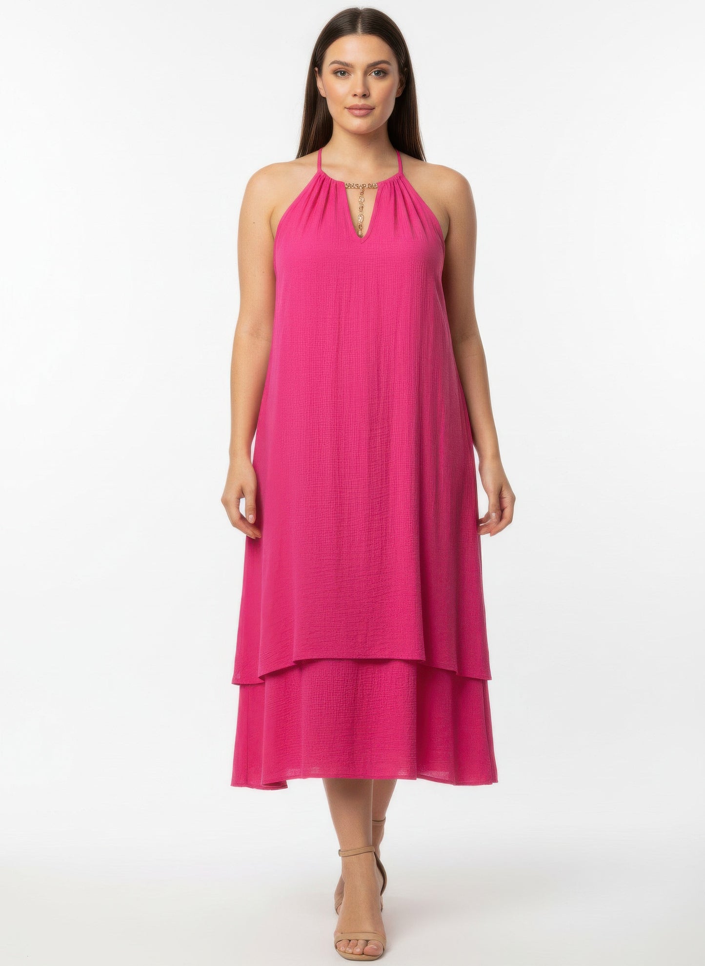 Mlle Gabrielle Solid Sleeveless Dress  Shop One Place