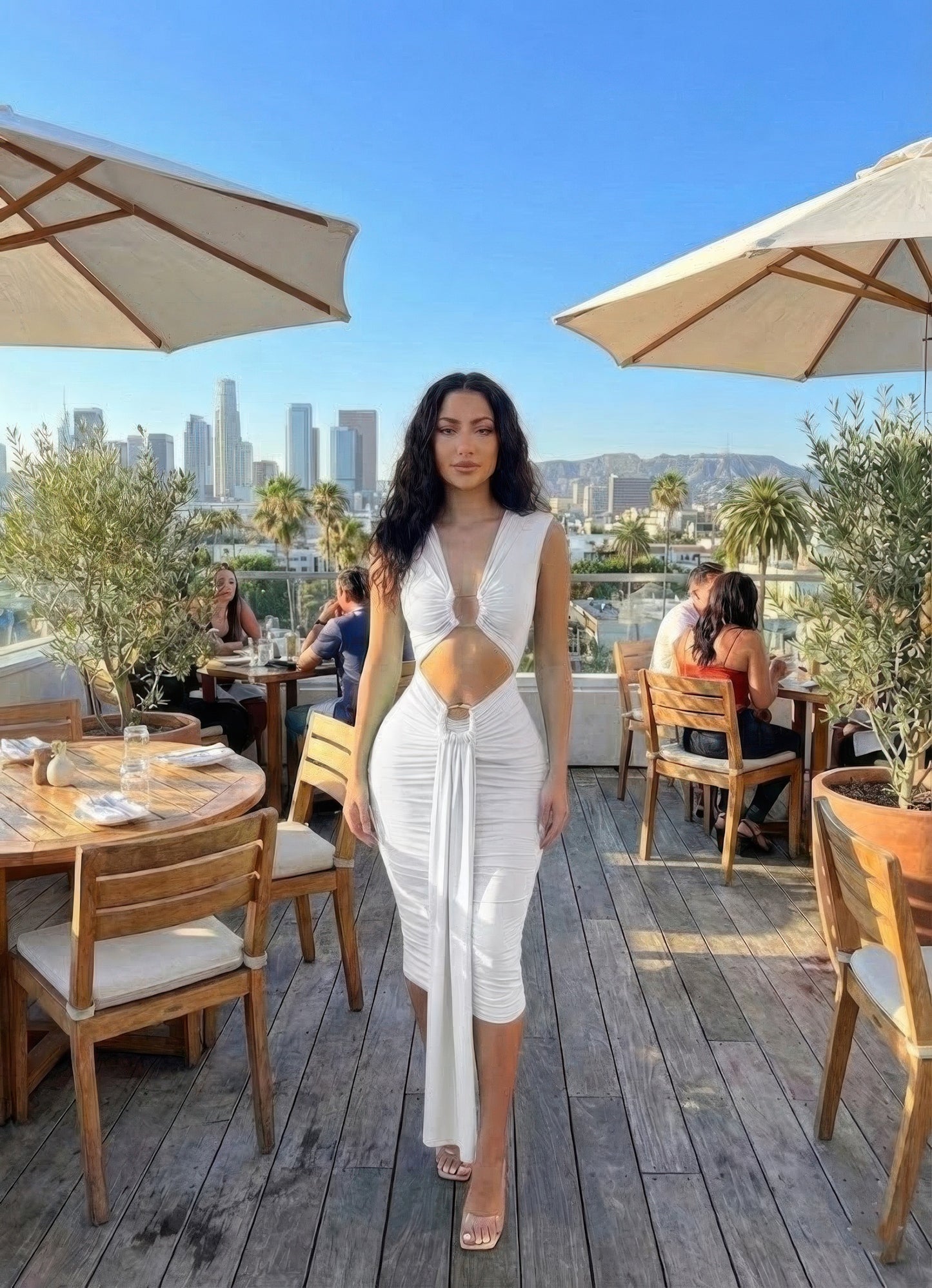 Body-con Midi Dress In A Vibrant  Shop One Place