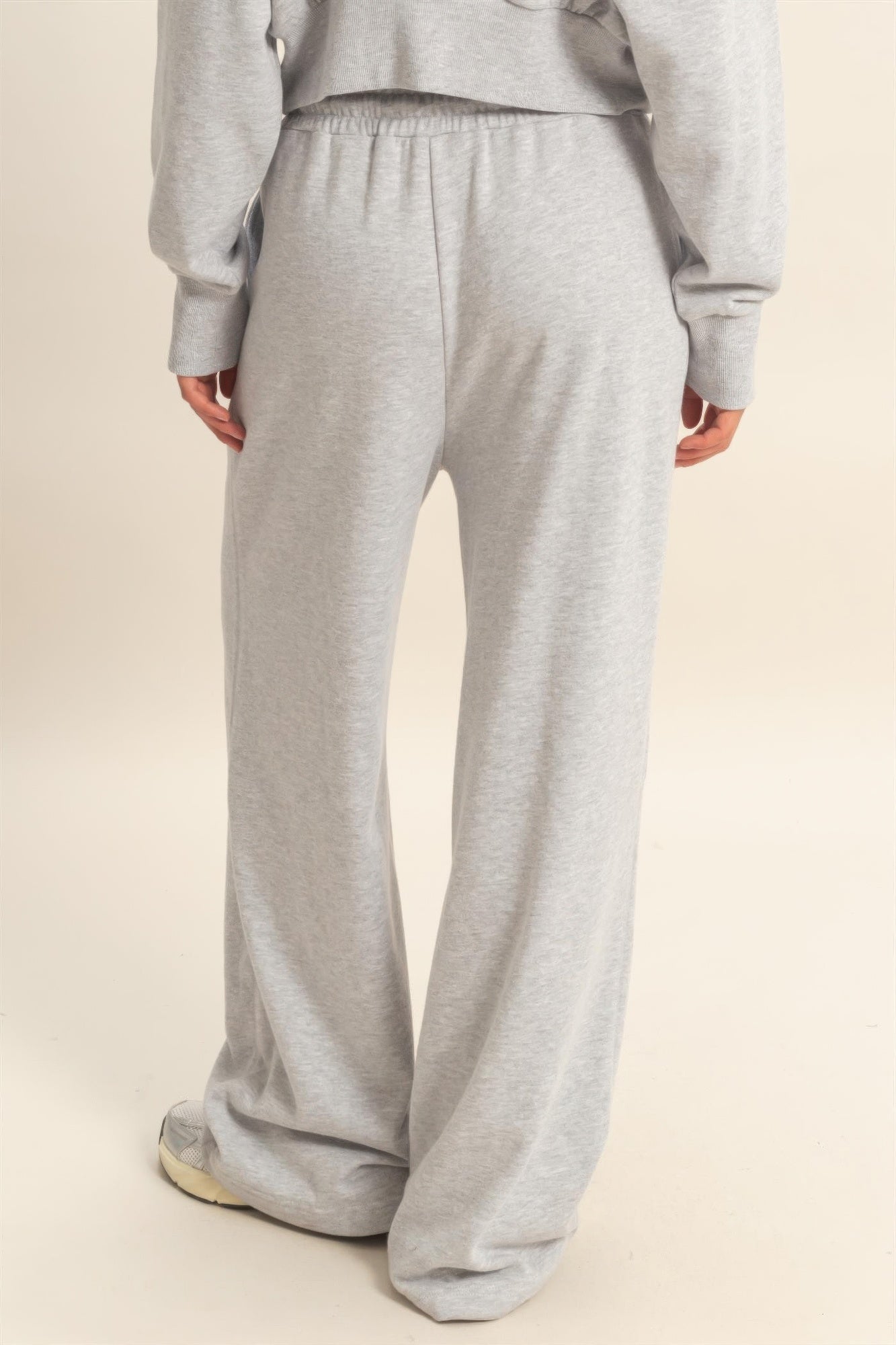Acid Wash French Terry Wide-leg Pants  Shop One Place