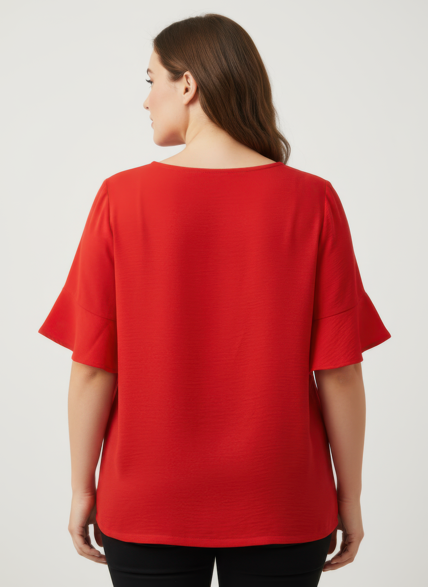 Textured Ruffle Sleeve Short Sleeve Top  Shop One Place
