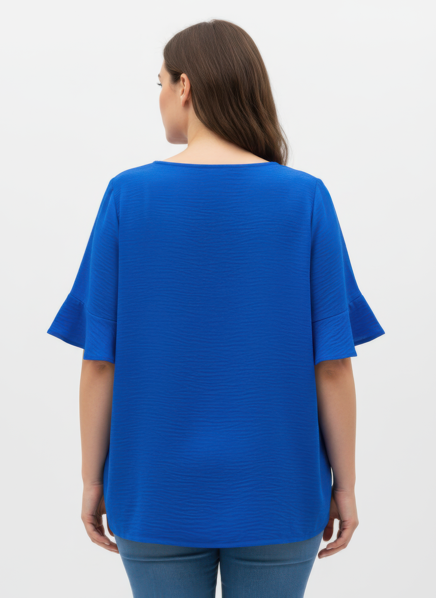 Textured Ruffle Sleeve Short Sleeve Top  Shop One Place