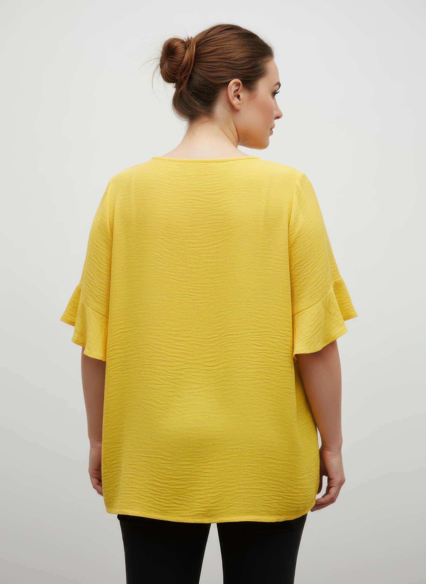 Textured Ruffle Sleeve Short Sleeve Top  Shop One Place