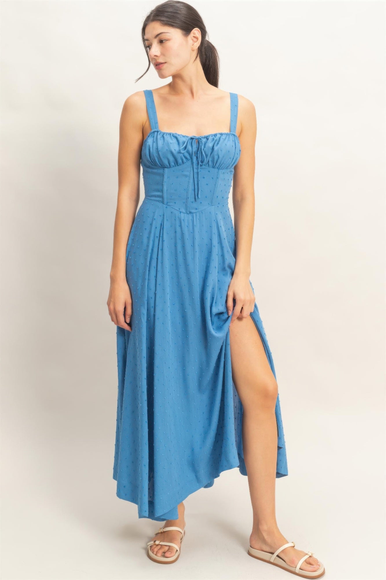 Boned Tie-back Dress  Shop One Place
