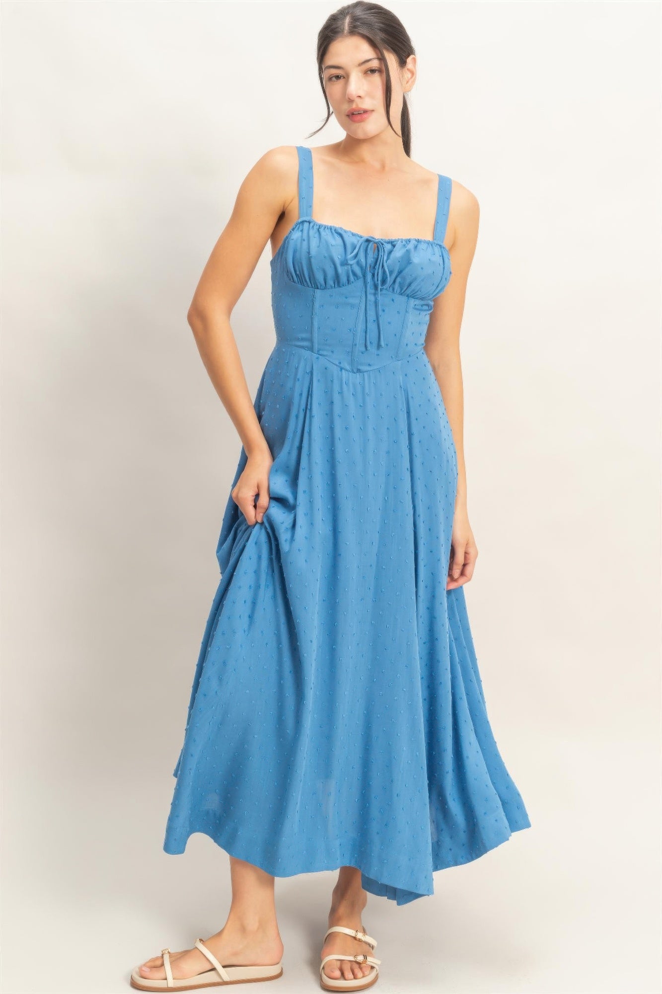 Boned Tie-back Dress  Shop One Place