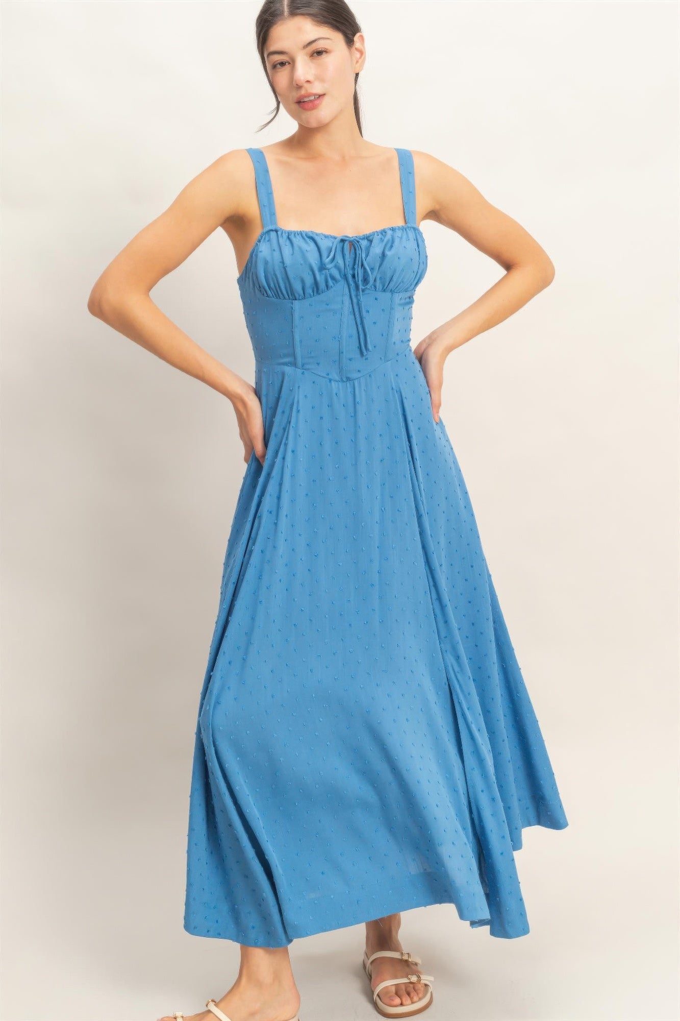 Boned Tie-back Dress  Shop One Place