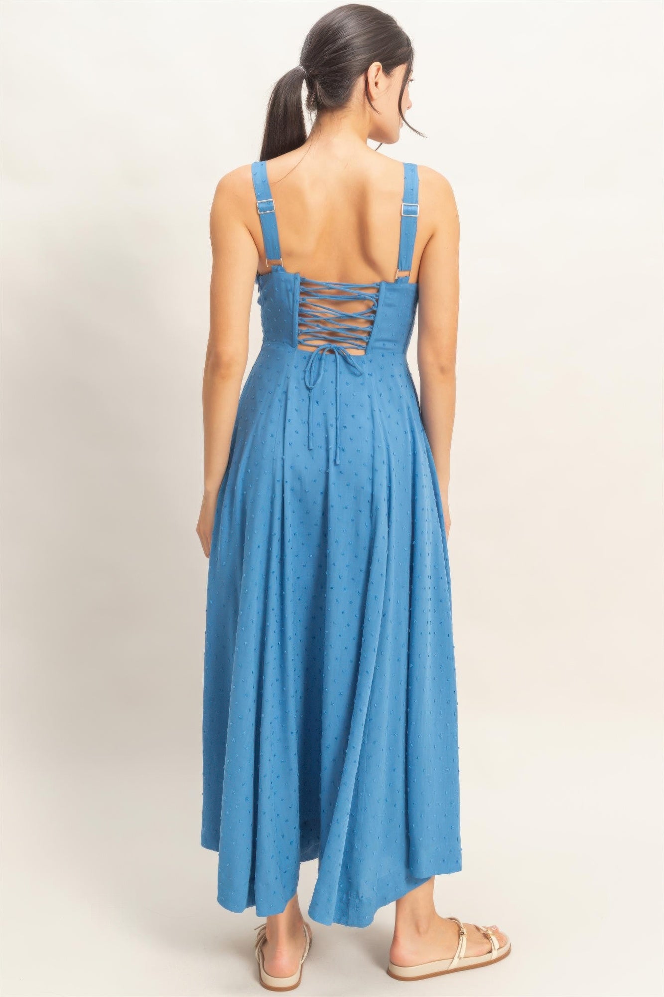 Boned Tie-back Dress  Shop One Place