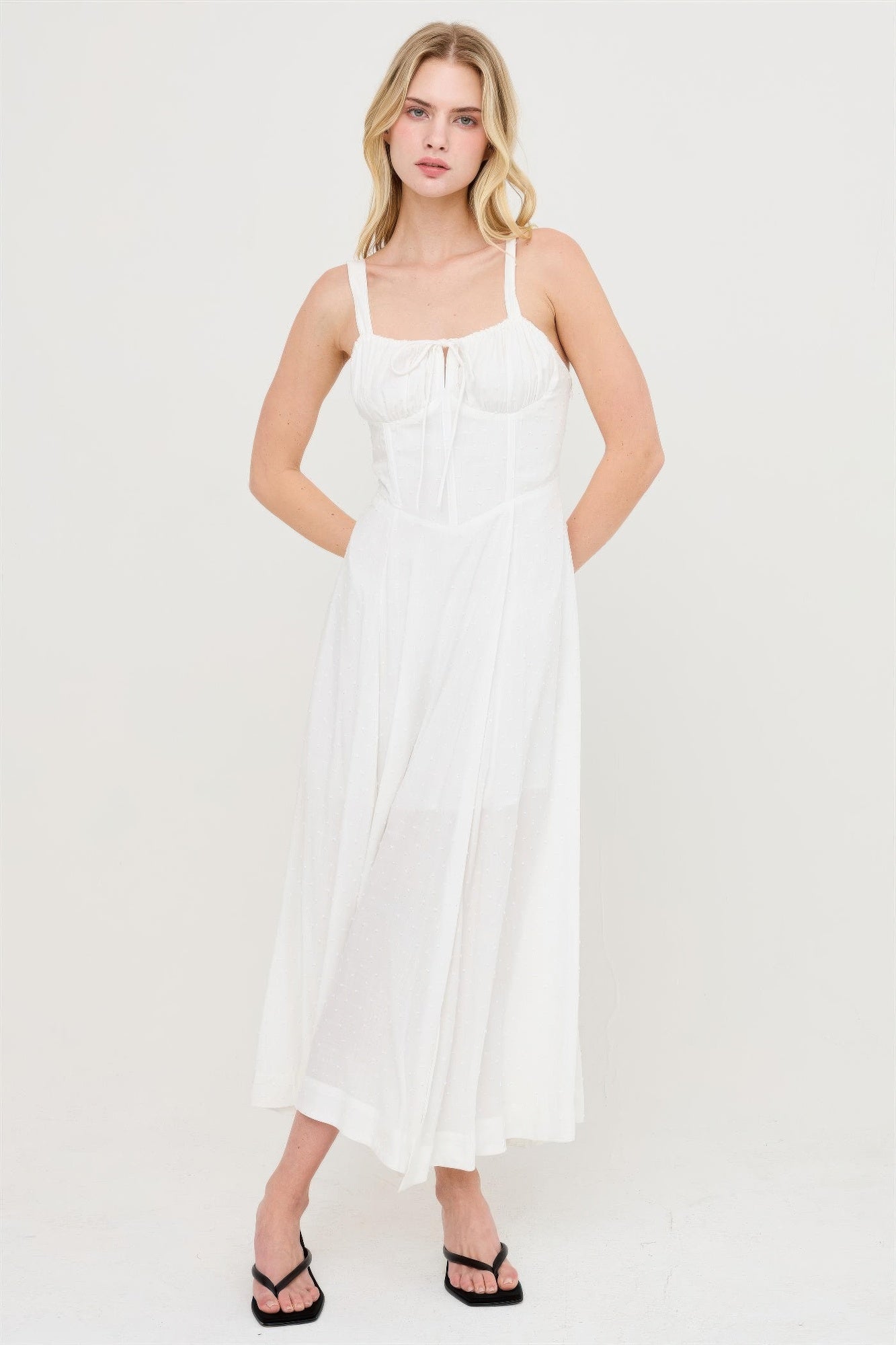 Boned Tie-back Dress  Shop One Place