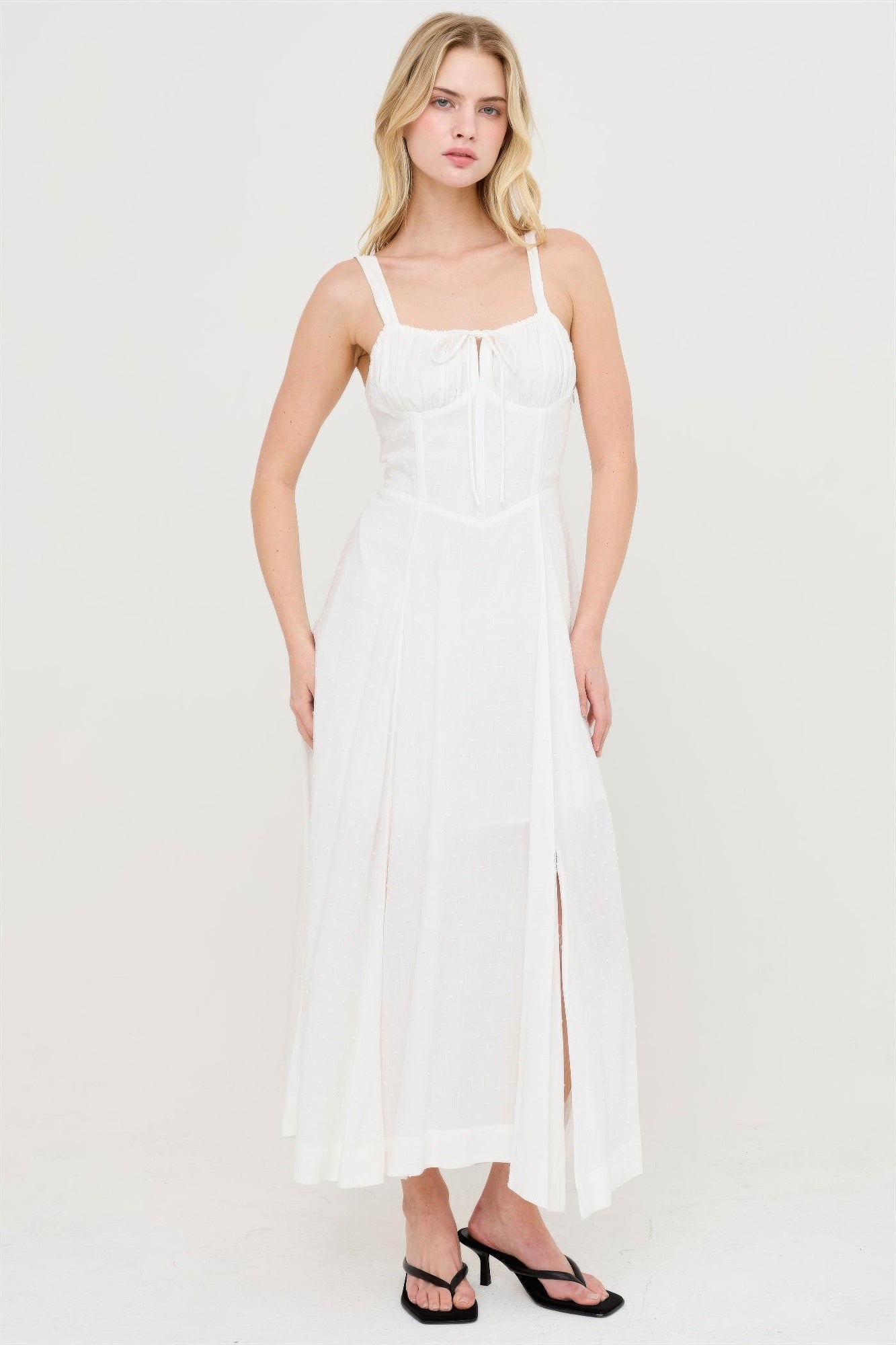 Boned Tie-back Dress  Shop One Place