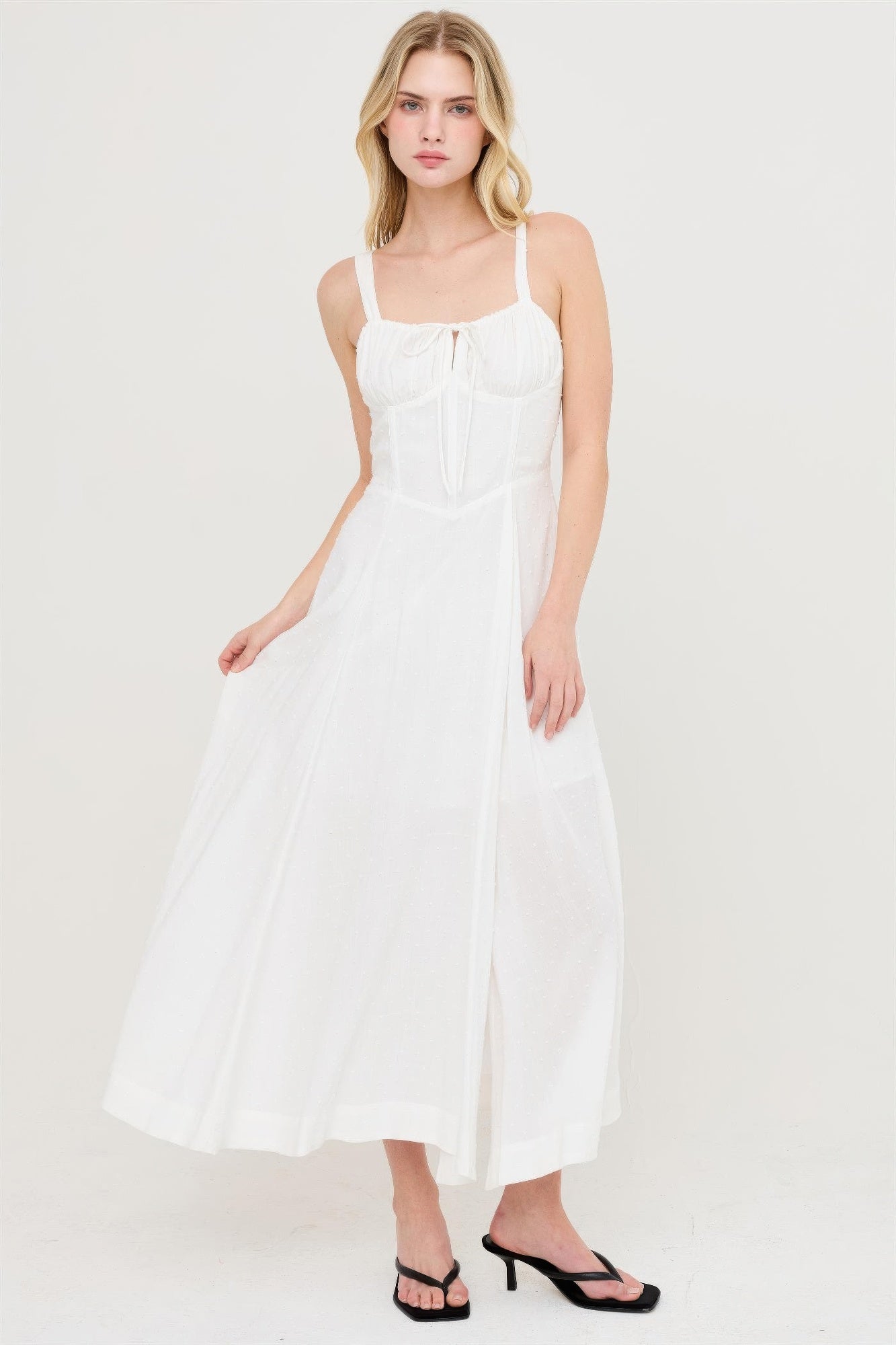 Boned Tie-back Dress  Shop One Place