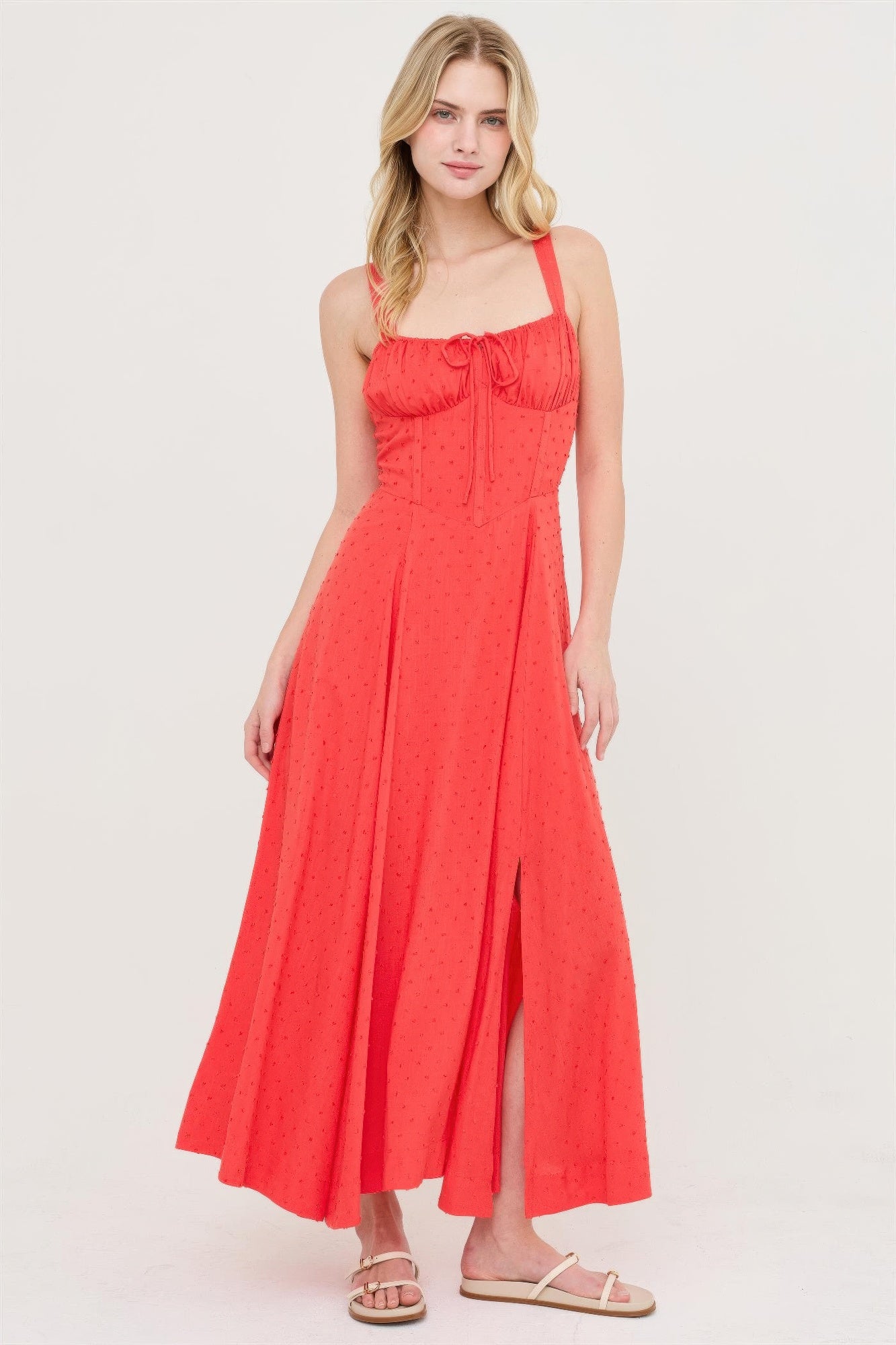 Boned Tie-back Dress  Shop One Place