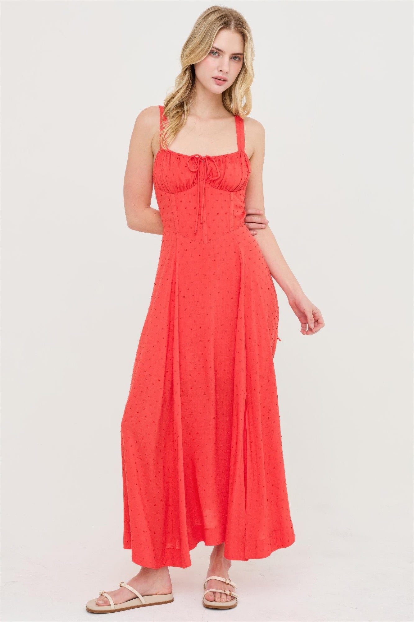 Boned Tie-back Dress  Shop One Place