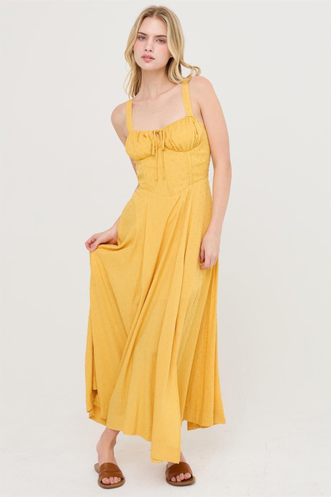 Boned Tie-back Dress  Shop One Place
