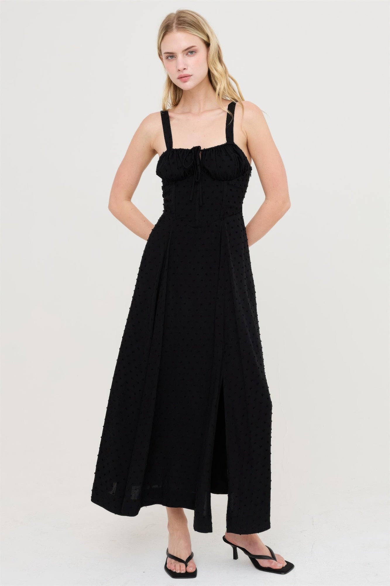 Boned Tie-back Dress  Shop One Place