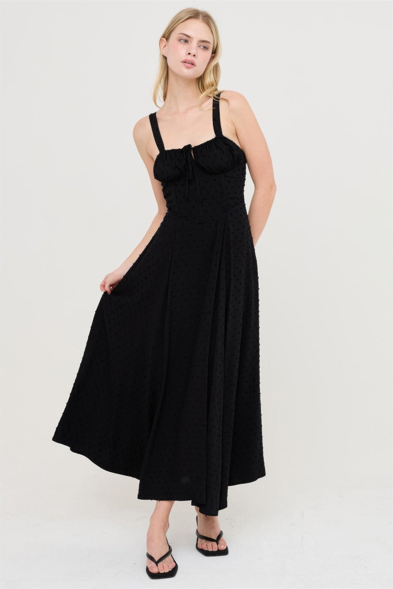 Boned Tie-back Dress  Shop One Place