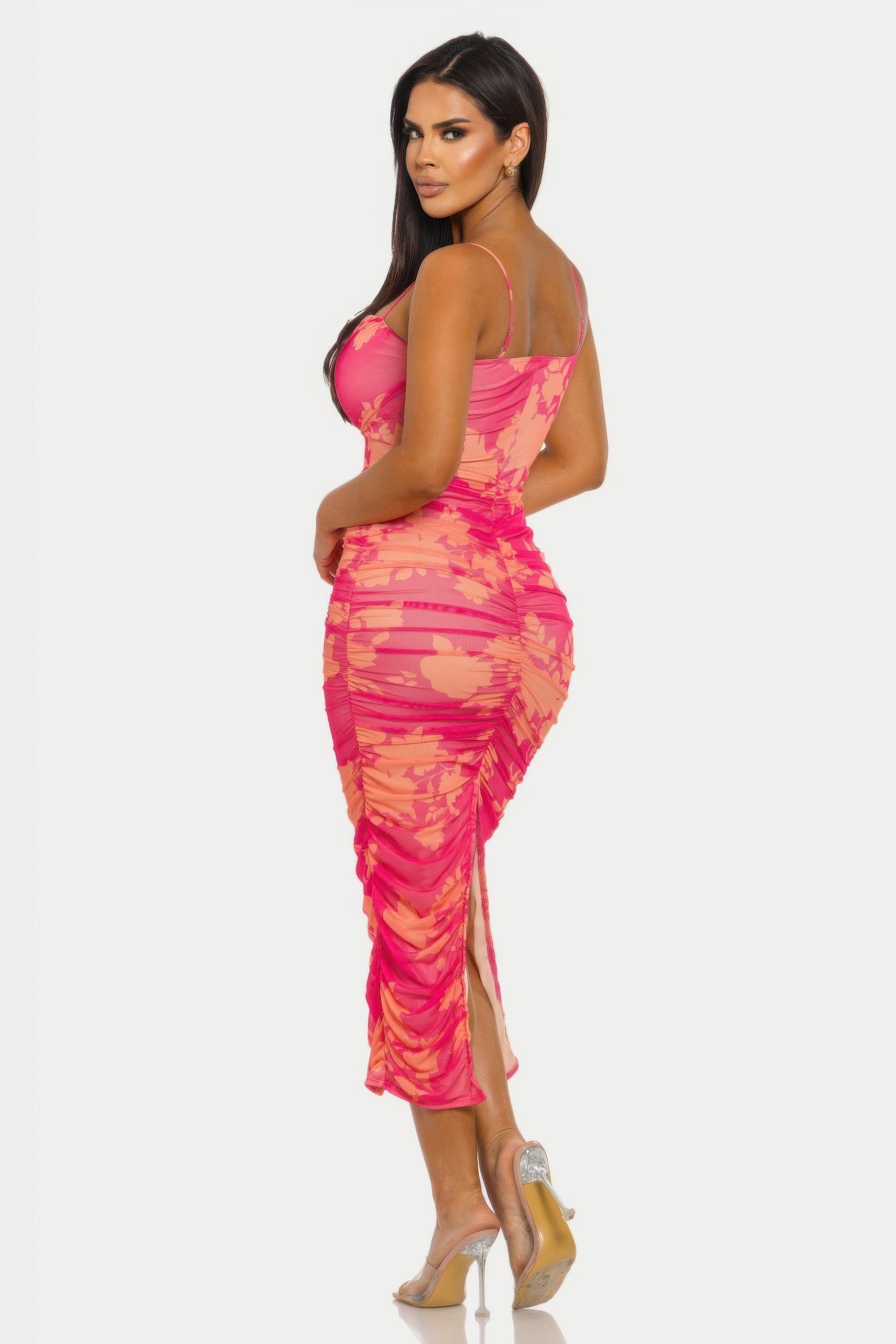 Sunset Bloom Mesh Dress  Shop One Place