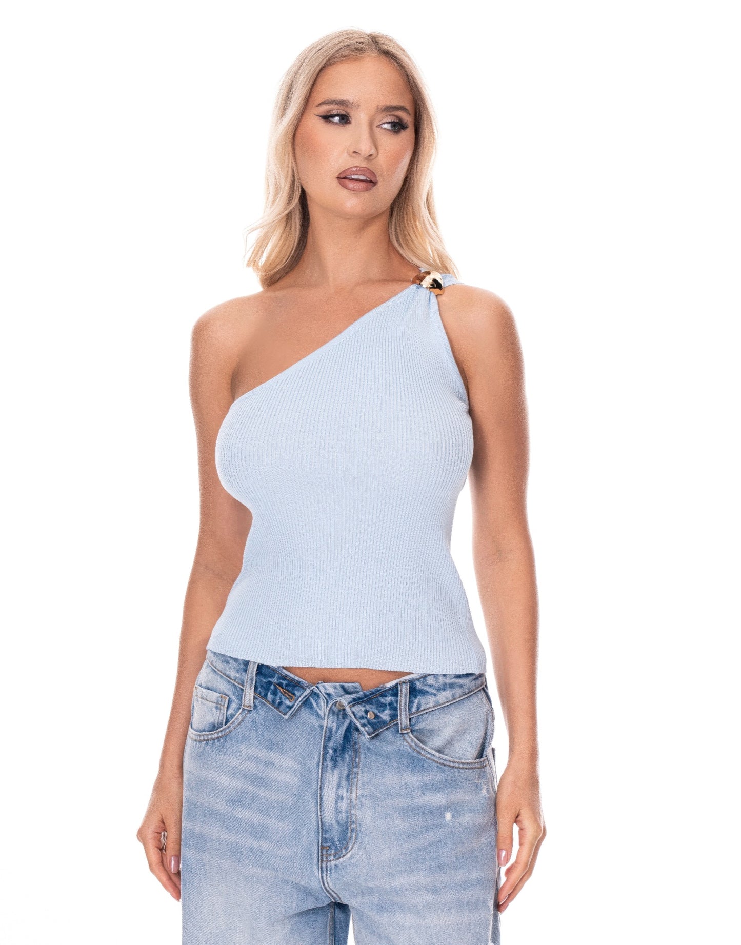 One Shoulder Top  Shop One Place