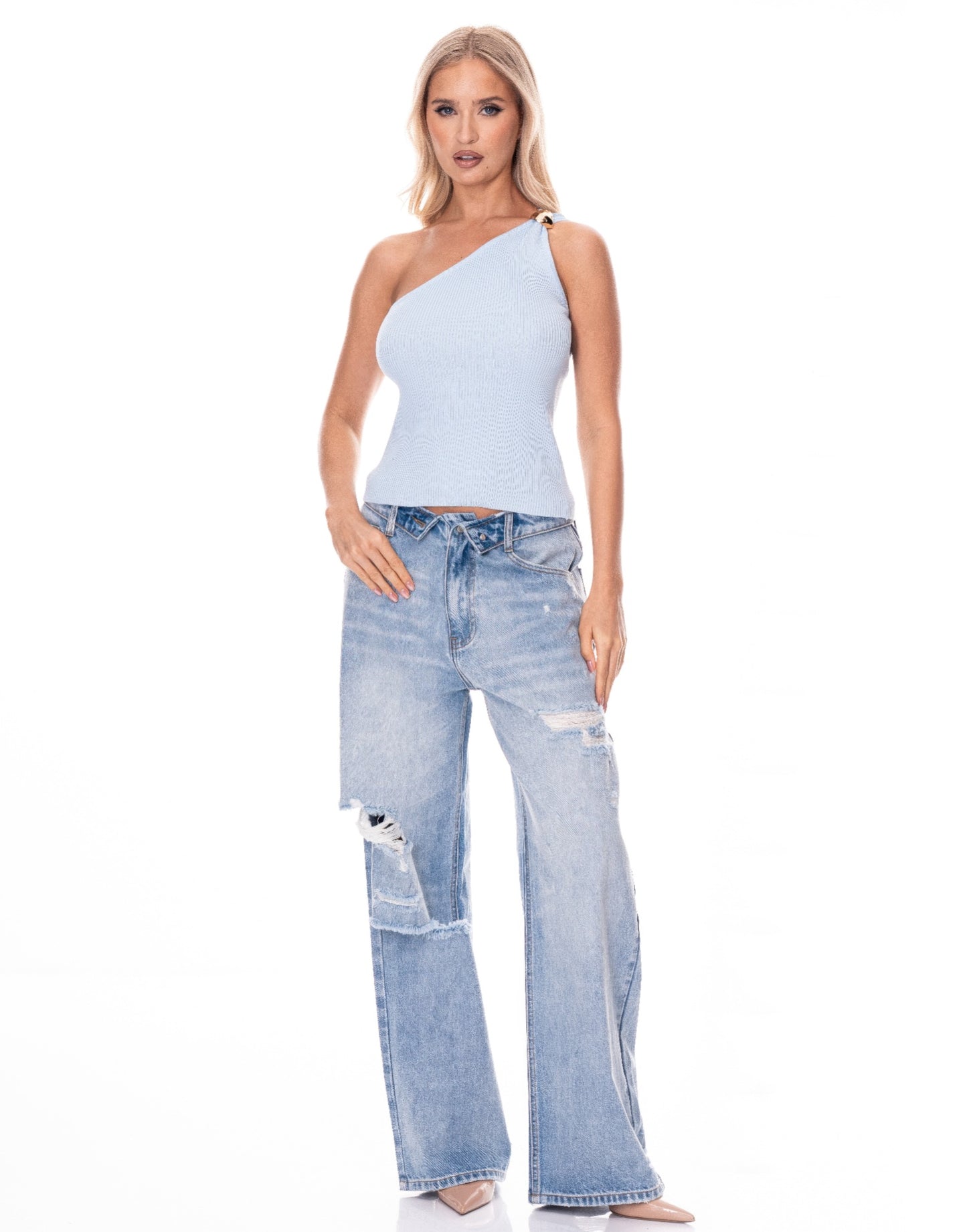 One Shoulder Top  Shop One Place