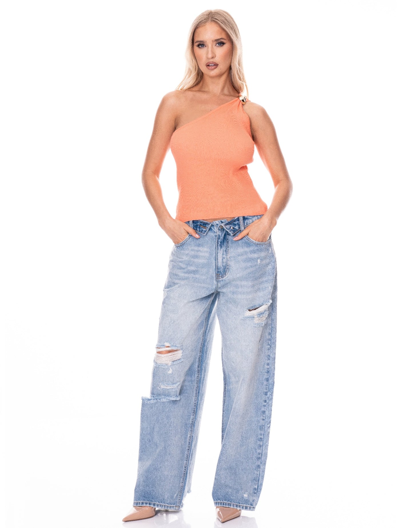 One Shoulder Top  Shop One Place