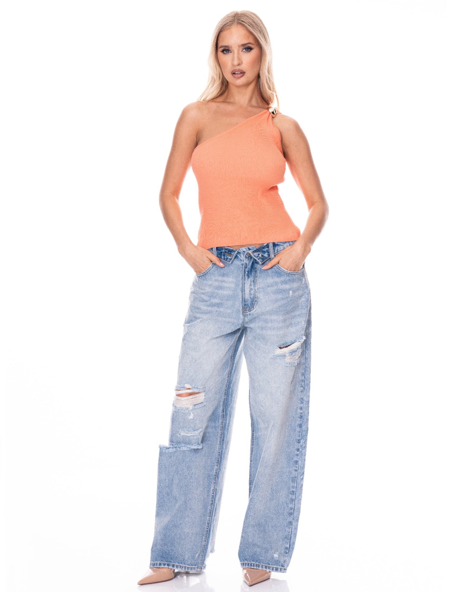 One Shoulder Top  Shop One Place