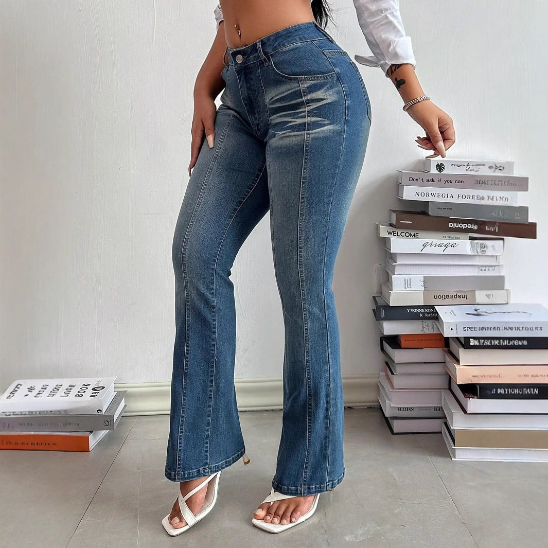 Casual Slimming Denim Trousers