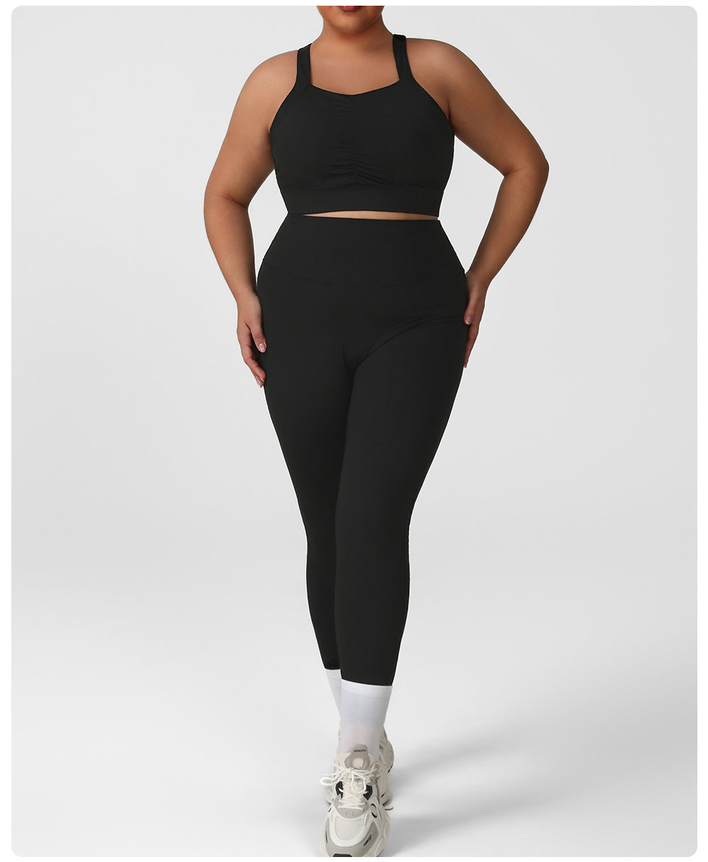 Ruched Sports Yoga Set