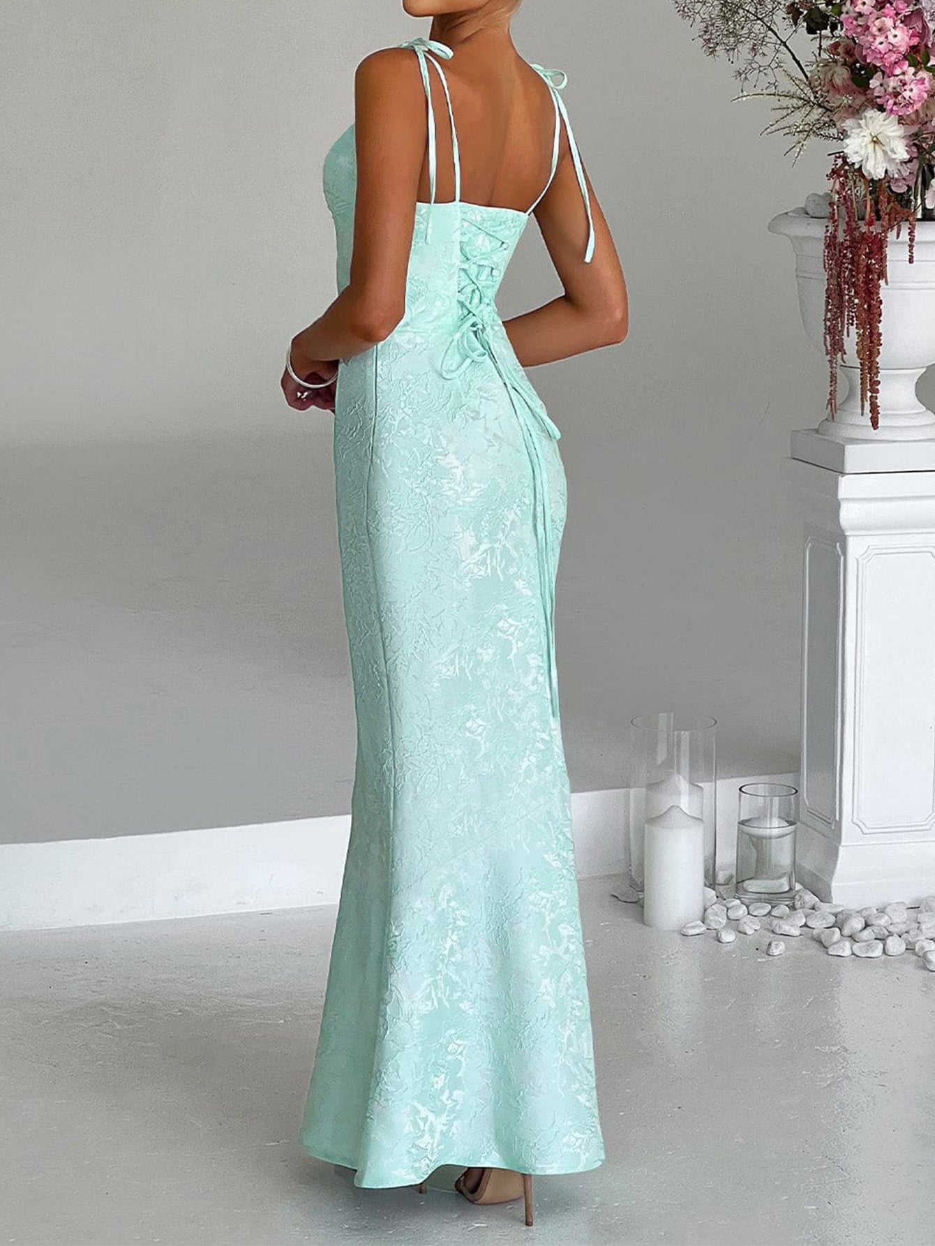 Elegant Summer Spaghetti Strap Evening Dress – Women’s Slim Fit Party & Cocktail Dress  Shop One Place