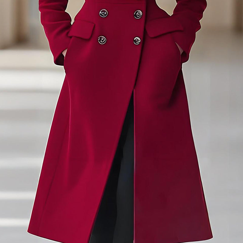 Double Breasted Long Wool Coat