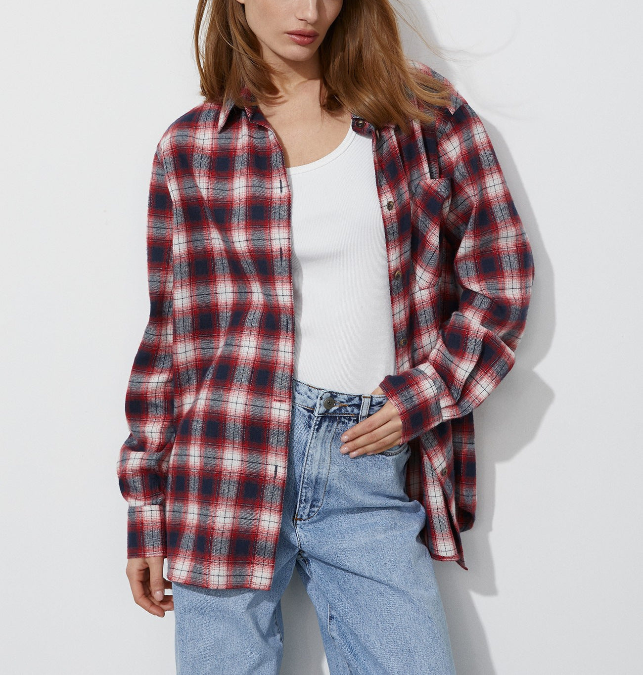 Plaid Oversize Loose Unisex Shirt