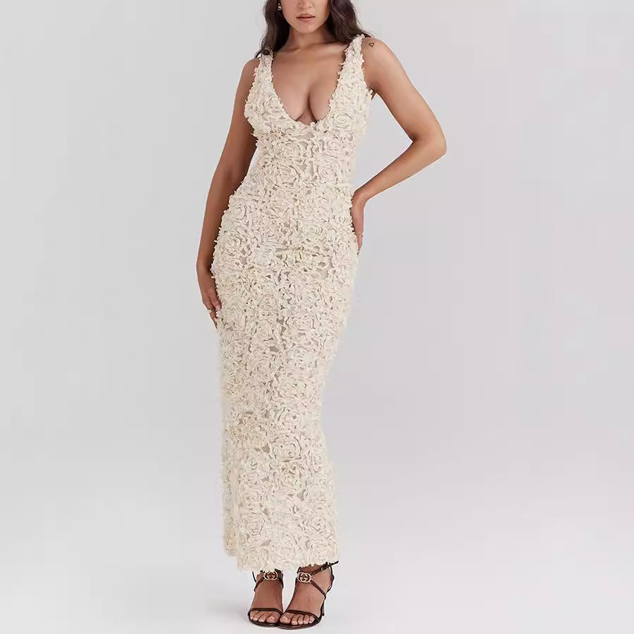 3D Flower Split Dress for Women  Shop One Place