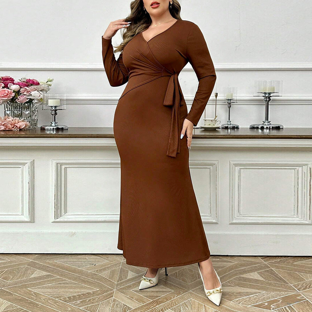 Plus Size Lady Simplicity Ankle Length Dress