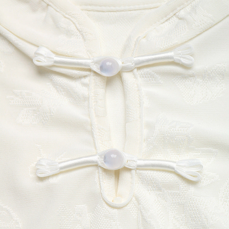 Women's Stand Collar Jacquard Blouse – view 5