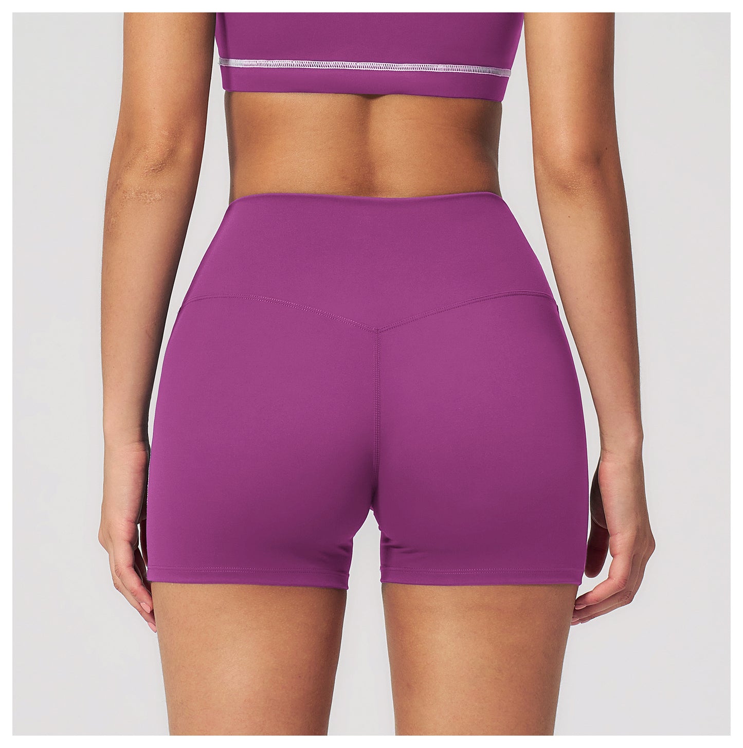 Sports Fitness Shorts Peach Hip Waist High Waist Stretch Tight Nude Feel Shorts Yoga Women  Shop One Place